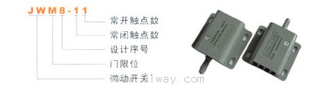 JWM8-11型門開關外形及型號說明