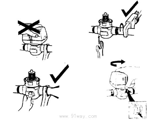 YLVA-7010系列風(fēng)機(jī)盤管電動(dòng)閥安裝示意圖