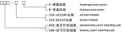 XHD、HXD型航行燈信號燈控制器型號說明