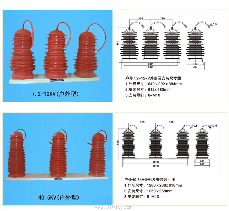 ZR20型系列阻容過電壓吸收器安裝尺寸