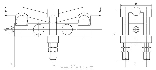 XJ-T13系列旁壓張力傳感器外形尺寸