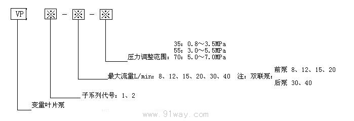 VPV系列變量雙聯葉片泵選型說明