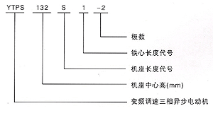YTPS系列變頻調(diào)速三相異步電動(dòng)機(jī)型號(hào)說(shuō)明