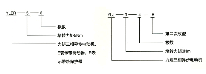 YLER系列力矩三相異步電動機選用及型號說明