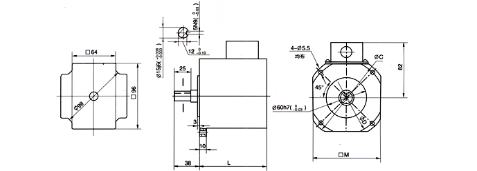 YLER系列力矩三相異步電動機安裝尺寸2