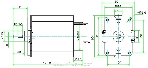 ZYT,HC系列木工機械系列電機外形尺寸1