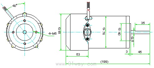 ZYT,HC系列木工機械系列電機外形尺寸2