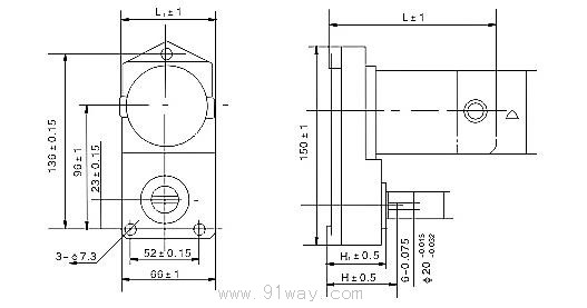 ZYJ53系列40W-160W永磁直流電機外形尺寸