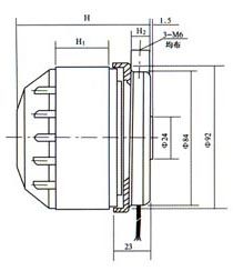 WEJ系列三相(單相)外轉子低噪音風機電機安裝尺寸1