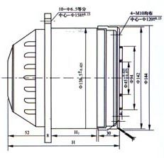 WEJ系列三相(單相)外轉子低噪音風機電機安裝尺寸2