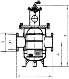 LPGY型消氣過濾器外形尺寸圖