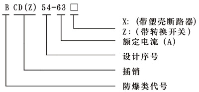 BCD54-63系列防爆插接裝置選型說明