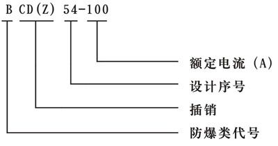 BCD54-100型防爆插接裝置型號說明