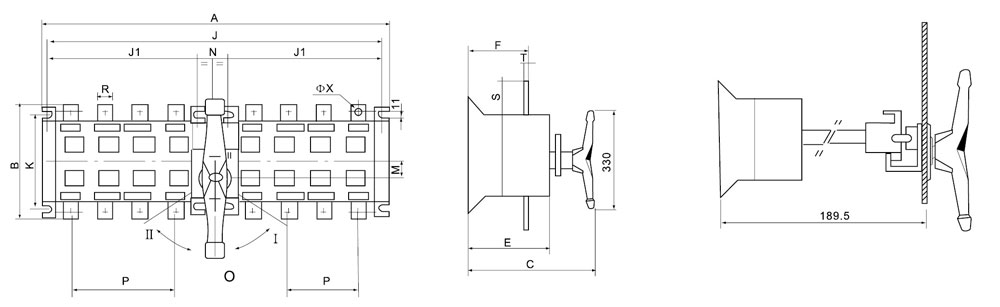 DGLZ2系列125~1600A隔離開(kāi)關(guān)外形尺寸