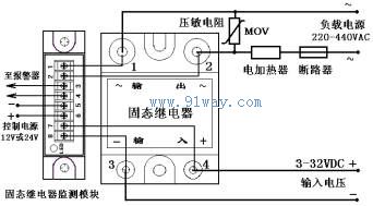 GJJM-1固態繼電器監測模塊接線圖1