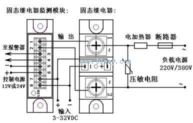 GJJM-1固態繼電器監測模塊接線圖2