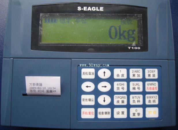 UP9000B無線數(shù)傳式電子吊秤操作面板