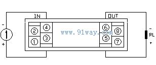 P-01系列無源隔離器(輸入回路供電)接線圖