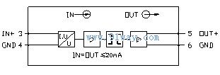 P-01系列無源隔離器(輸入回路供電)原理圖