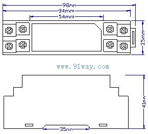 P-01系列無源隔離器(輸入回路供電)外形尺寸