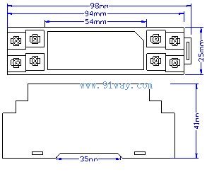 P-05系列無源熱電阻信號隔離器外形尺寸