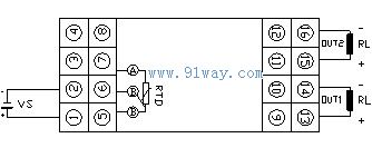 G-412系列熱電阻信號隔離分配器接線圖