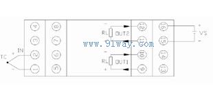 G-512熱電偶信號分配器接線圖