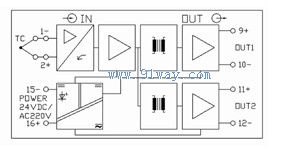 G-512熱電偶信號分配器原理圖