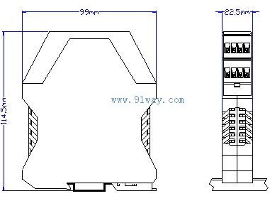 G-112系列直流信號隔離分配器外形尺寸