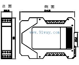 G-1132帶配電隔離分配器外形尺寸