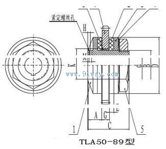 TLA摩擦片式扭力限制器外形尺寸