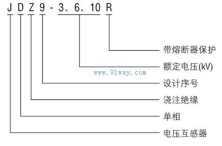 JDZ9-6R型電壓互感器型號說明