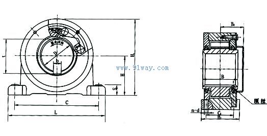 DTII 型滾柱逆止器結構及外形尺寸