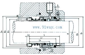 U44型機(jī)械密封外形尺寸