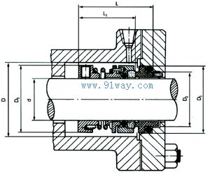 F1型機械密封外形尺寸