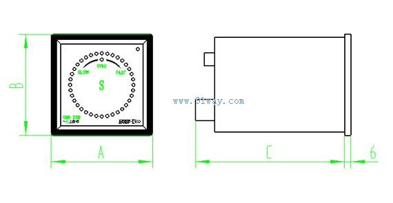 Q144-ZSB帶并車脈沖輸出型同步指示器安裝尺寸