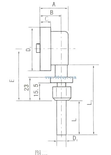 WSSX-311型雙金屬溫度計(jì)外形尺寸