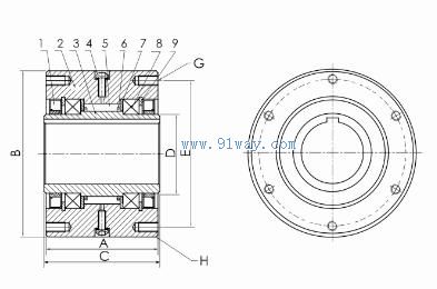 FSO系列凸輪離合器結構圖