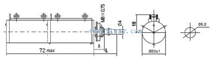 WXD3-13/2型(雙聯(lián))多圈線繞電位器外形尺寸