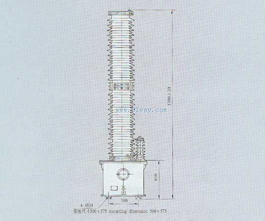 TYD220-220kV電容式電壓互感器安裝尺寸