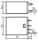 AM2通用繼電器安裝尺寸