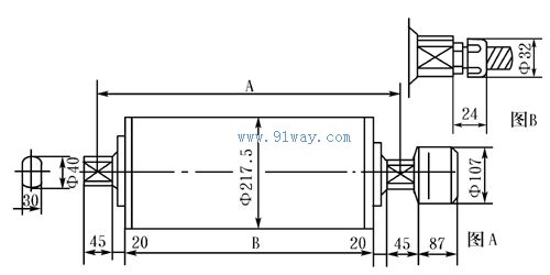 A=B+82配KL40型支座安裝尺寸