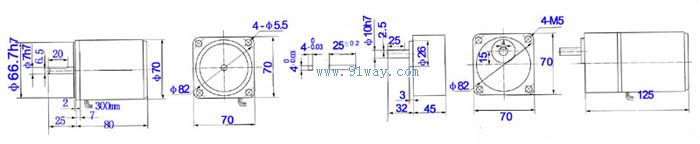 YYCJ70-15系列齒輪減速電動機安裝尺寸