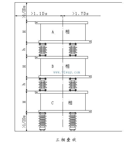 CKGKL型空心串聯電抗器安裝方式