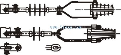 NC1,NC10,NC20耐張金具絕緣串外形尺寸