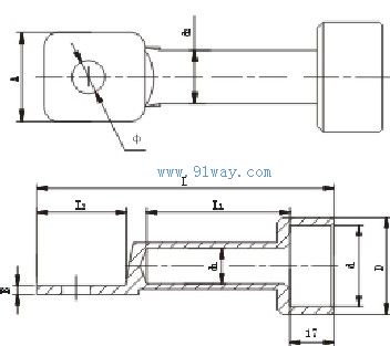 DT-F防水型銅鋁接線端子安裝尺寸