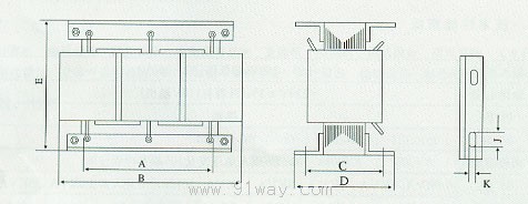 QZB系列自耦變壓器外形尺寸