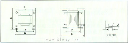 BK系列控制變壓器外形尺寸