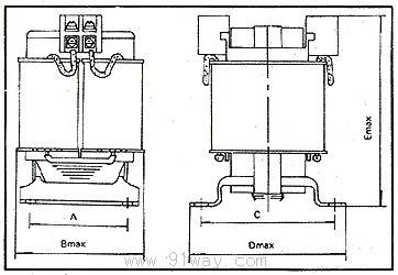BKC系列控制變壓器外形尺寸