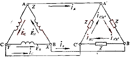 線路三角形連接示意圖